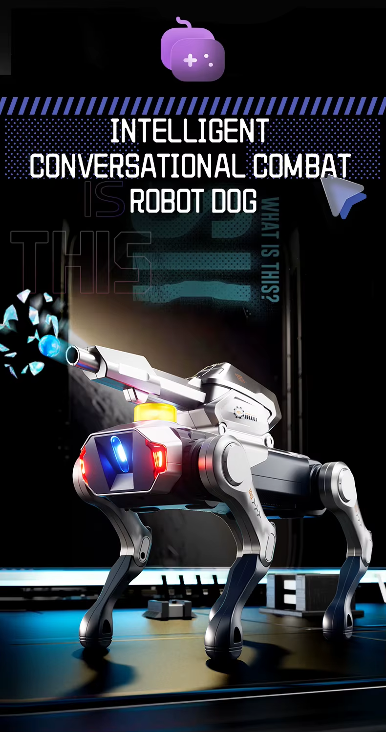 Rced JJRC R41 Pro Intelligent AI RC Robot Dog Voice Dialogue APP Remote Control Programming Singing Dancing Machine Dog Kids Toys