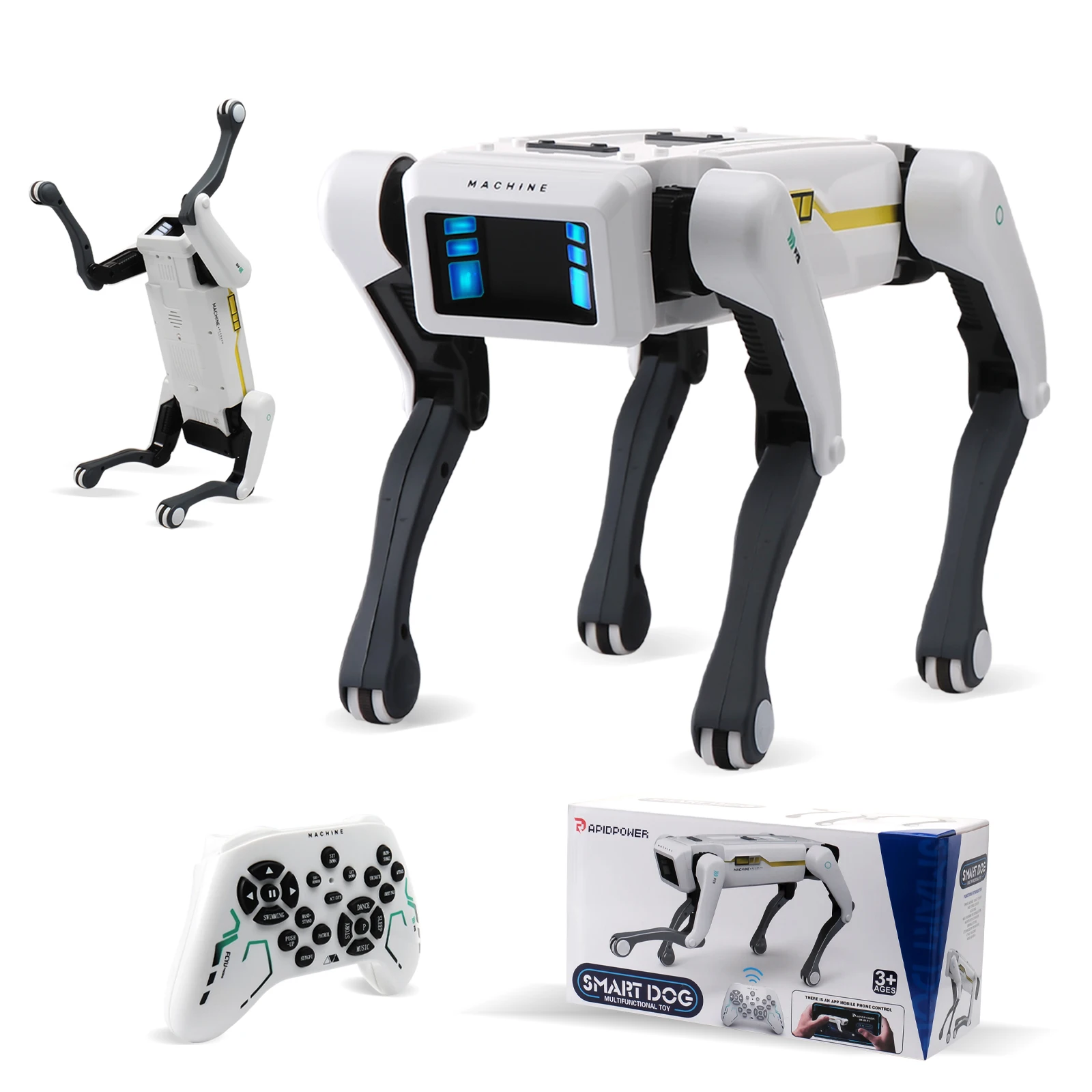Rced Intelligent AI RC Robot Dog Voice Dialogue APP Remote Control Programming Singing Dancing Machine Dog Kids Toys