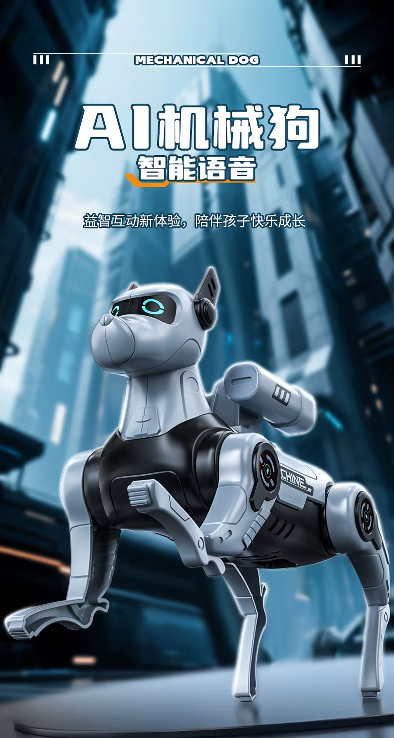 Rced Voice Control DIY Assembly AI Robot Dog Programmable Educational Electric Toy STEM Learning Gift For Boys Kids