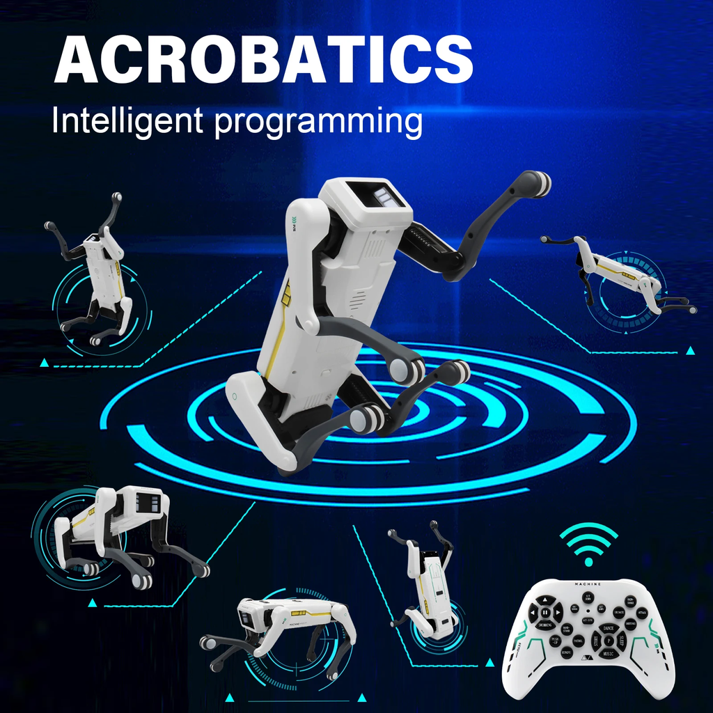 Rced Intelligent AI RC Robot Dog Voice Dialogue APP Remote Control Programming Singing Dancing Machine Dog Kids Toys