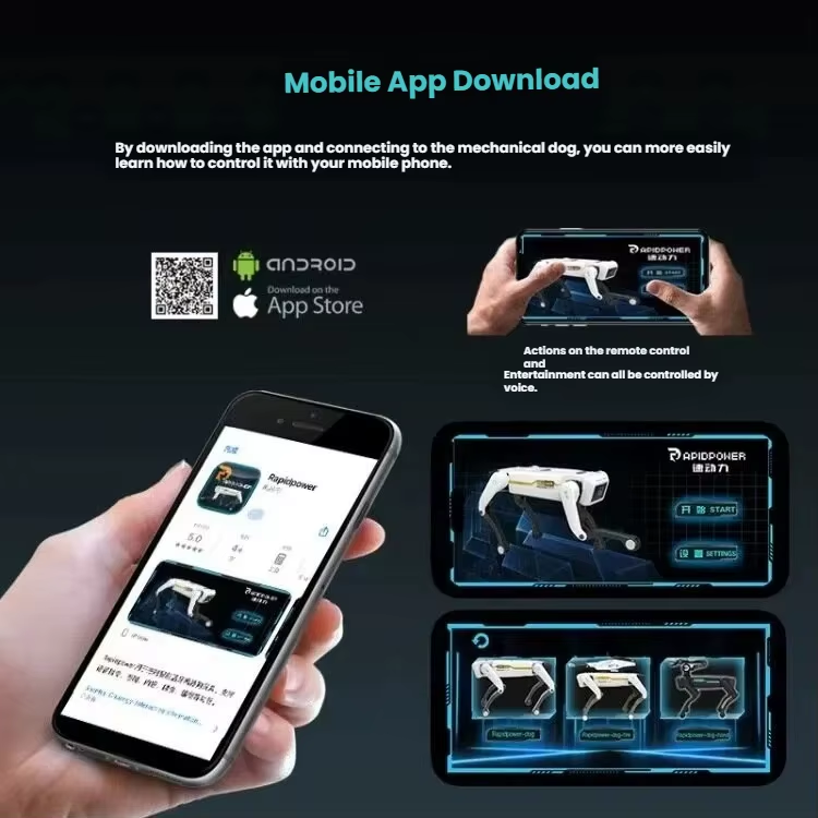 Rced Remote Control Robot Dog Handshake Clip AI Artificial Intelligence Dual System APP Programming Stunt Robot Toy