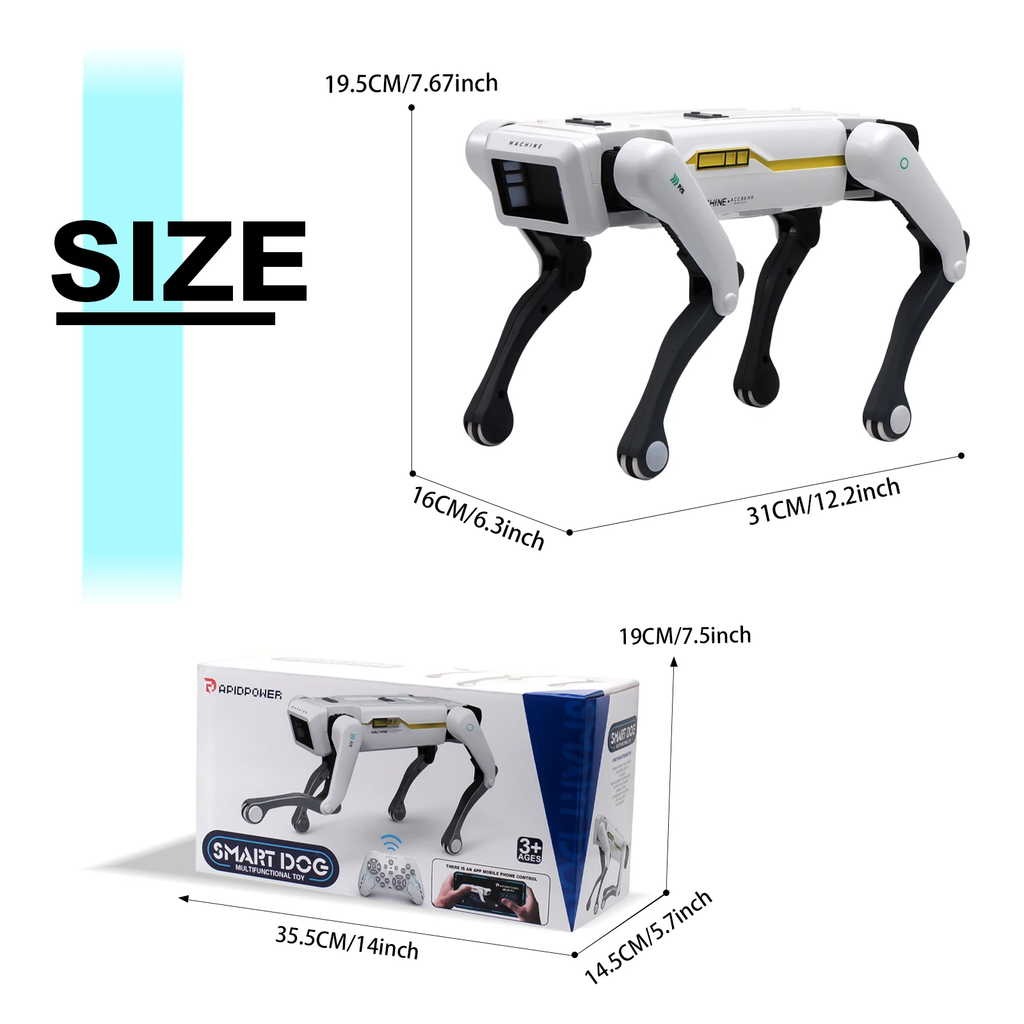 Rced Intelligent AI RC Robot Dog Voice Dialogue APP Remote Control Programming Singing Dancing Machine Dog Kids Toys