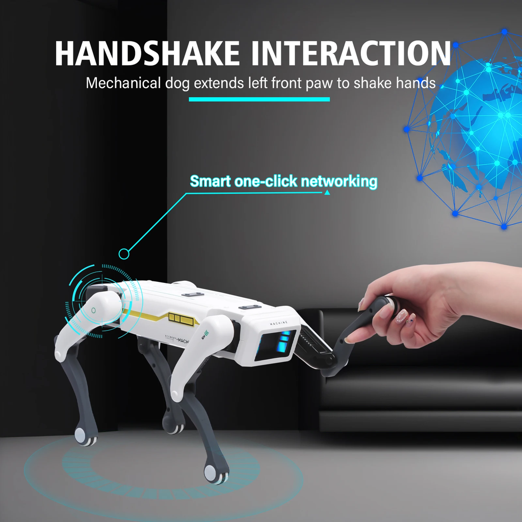 Rced Intelligent AI RC Robot Dog Voice Dialogue APP Remote Control Programming Singing Dancing Machine Dog Kids Toys