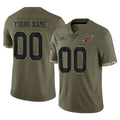 Rced Custom A.Cardinals Olive Salute To Service Limited Game Stitched Jerseys