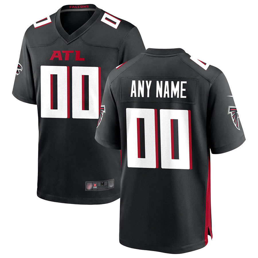 Rced Custom A.Falcons Black Home Game Stitched Jerseys