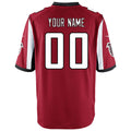 Rced Custom A.Falcons Red Game Stitched Jerseys
