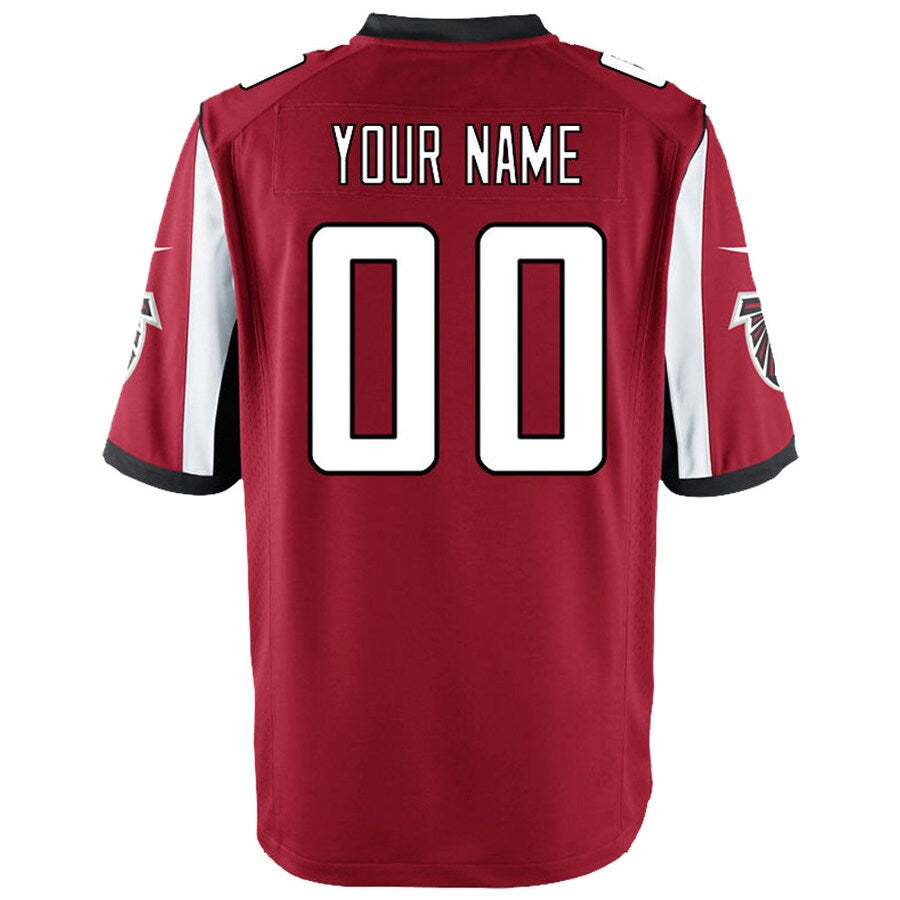 Rced Custom A.Falcons Red Game Stitched Jerseys
