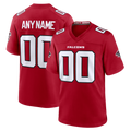Rced Custom A.Falcons Red Game Stitched Jerseys