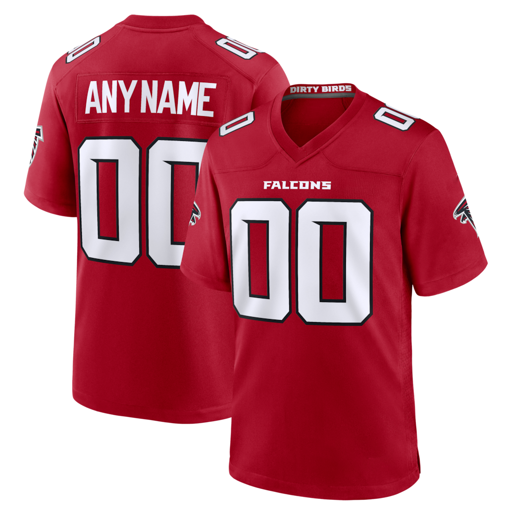 Rced Custom A.Falcons Red Game Stitched Jerseys