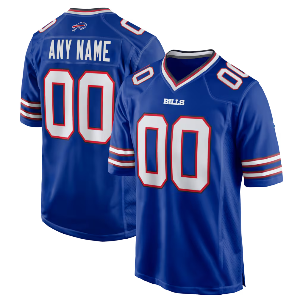 Rced Custom B.Bills Royal Royal Game Stitched Jerseys