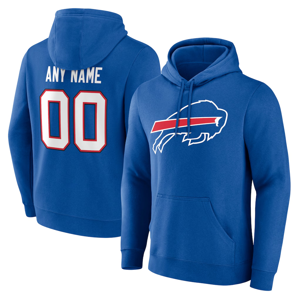 Rced Custom B.Bills Team Authentic Personalized Name & Number Hoodie Stitched Jerseys