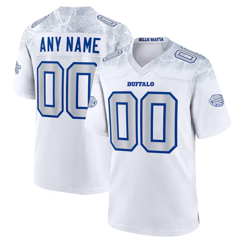 Rced Custom B.Bills White 2025 Rivalries Collection Game Stitched Jerseys