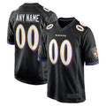 Rced Custom B.Ravens Black Home Game Stitched Jerseys