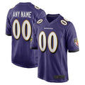 Rced Custom B.Ravens Purple Home Game Stitched Jerseys