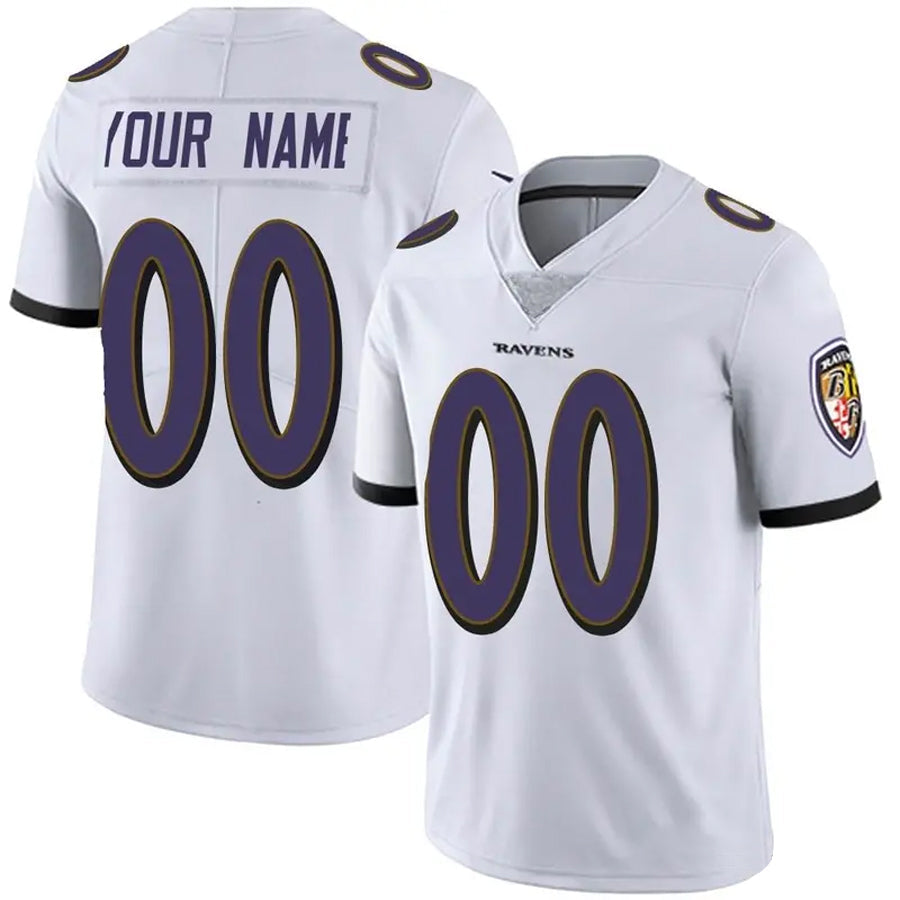 Rced Custom B.Ravens White Vapor F.U.S.E. Limited Stitched Jerseys