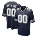 Rced Custom D.Cowboys Navy Game Stitched Jerseys