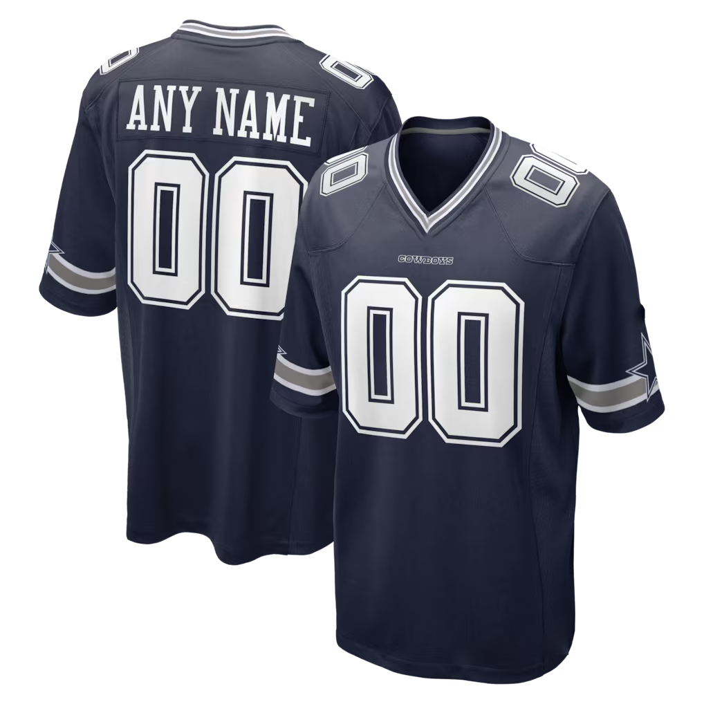 Rced Custom D.Cowboys Navy Game Stitched Jerseys
