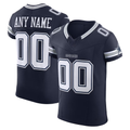 Rced Custom D.Cowboys Navy Vapor F.U.S.E. Elite Stitched Jerseys