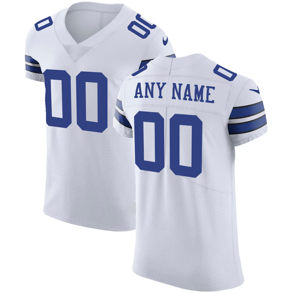 Rced Custom D.Cowboys White Vapor Untouchable Elite Stitched Jerseys