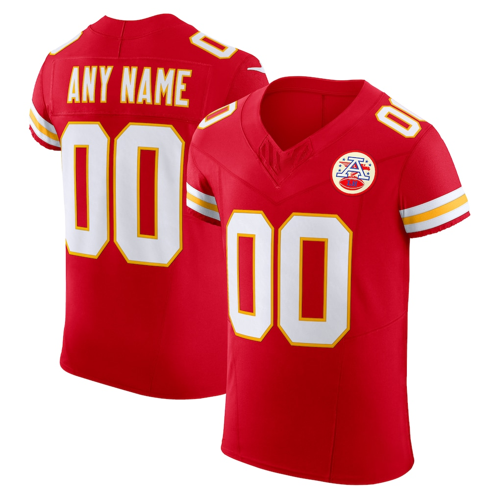 Rced Custom KC.Chiefs Red Vapor F.U.S.E. Elite Stitched Jerseys