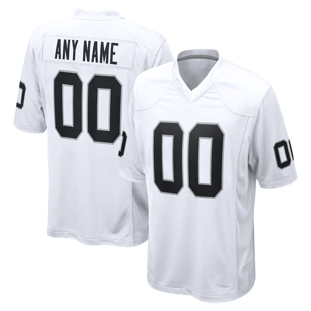 Rced Custom LV.Raiders White Team Stitched Jerseys