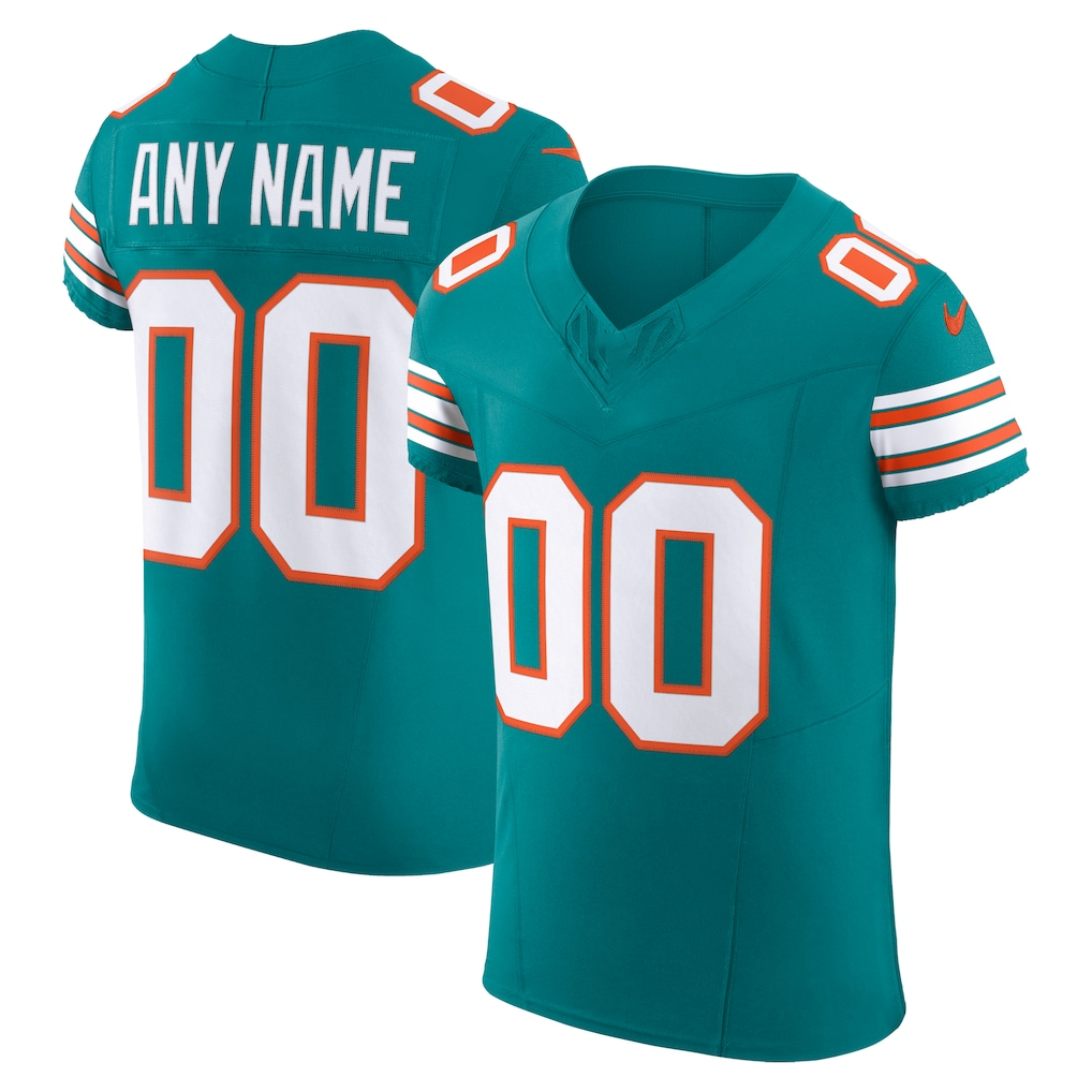 Rced Custom M.Dolphins Aqua Alternate Vapor F.U.S.E. Elite Stitched Jerseys