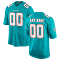 Rced Custom M.Dolphins Aqua Game Stitched Jerseys
