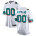 Rced Custom M.Dolphins White Game Secondary Alternate Stitched Jerseys