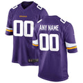Rced Custom MN.Vikings Purple Game Home Stitched Jerseys