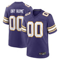 Rced Custom MN.Vikings Purple Secondary Alternate Game Stitched Jerseys