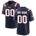 Rced Custom NE.Patriots  Navy Custom Game Stitched Jerseys