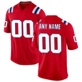 Rced Custom NE.Patriots  Red Alternate Stitched Jerseys