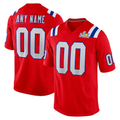Rced Custom NE.Patriots  Red Super Bowl LX Patch Game Jersey Stitched Jerseys