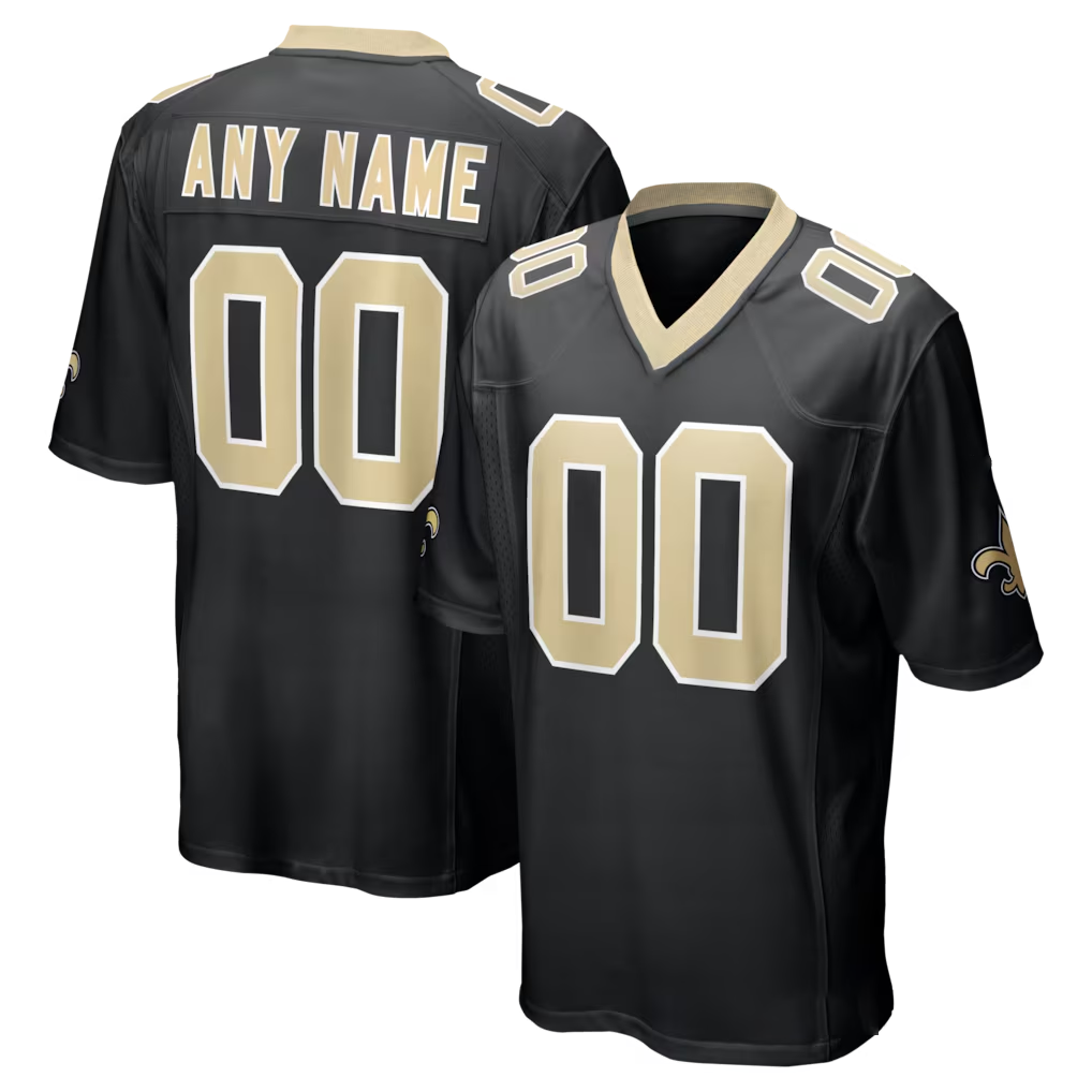 Rced Custom NO.Saints Black Game Stitched Jerseys