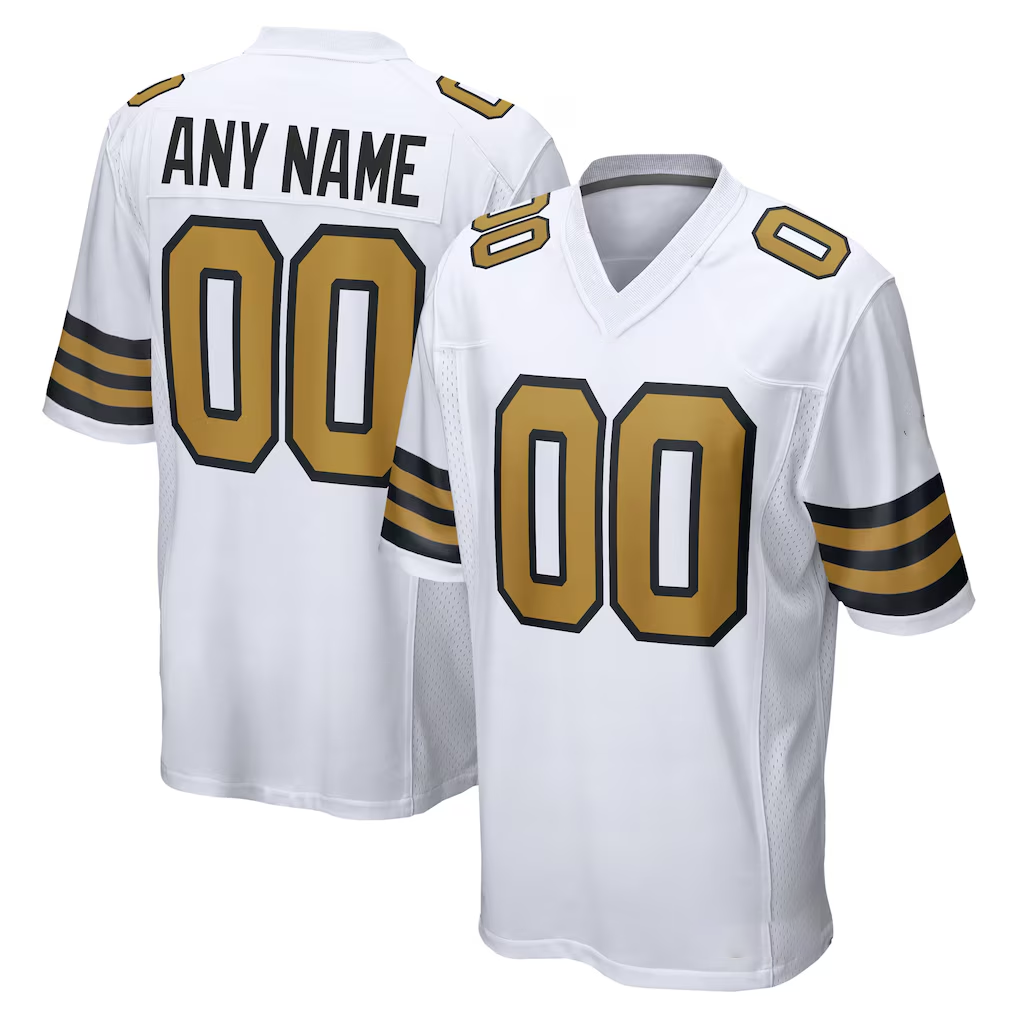 Rced Custom NO.Saints White Alternate Stitched Jerseys