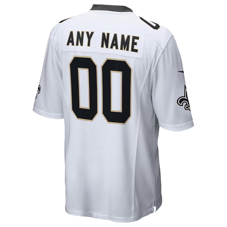 Rced Custom NO.Saints White Home Game Stitched Jerseys