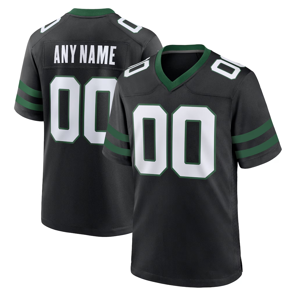 Rced Custom NY.Jets Legacy Black Alternate Game Stitched Jerseys