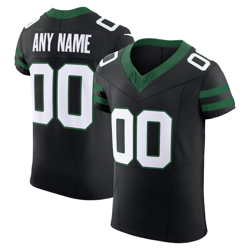 Rced Custom NY.Jets Legacy Black Alternate Vapor F.U.S.E. Elite Stitched Jerseys