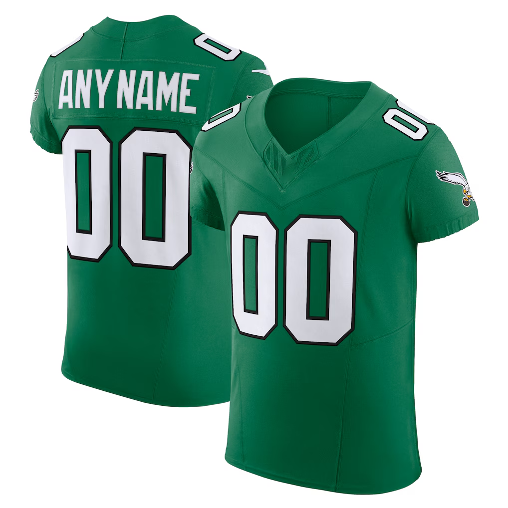 Rced Custom P.Eagles Kelly Green 2nd Alternate Vapor F.U.S.E. Elite Stitched Jerseys