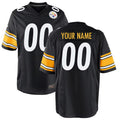 Rced Custom P.Steelers Black Game Stitched Jerseys