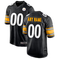 Rced Custom P.Steelers Black Home Game Stitched Jerseys
