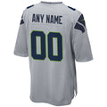 Pkot Custom S.Seahawks Gray Alternate Game Stitched Jerseys