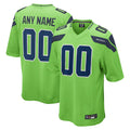 Pkot Custom S.Seahawks Neon Green Alternate Game Stitched Jerseys