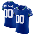 Pkot Custom S.Seahawks  Royal Alternate Vapor F.U.S.E. Elite Stitched Jerseys