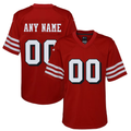 Rced Custom SF.49ers Scarlet Alternate Game Stitched Jerseys