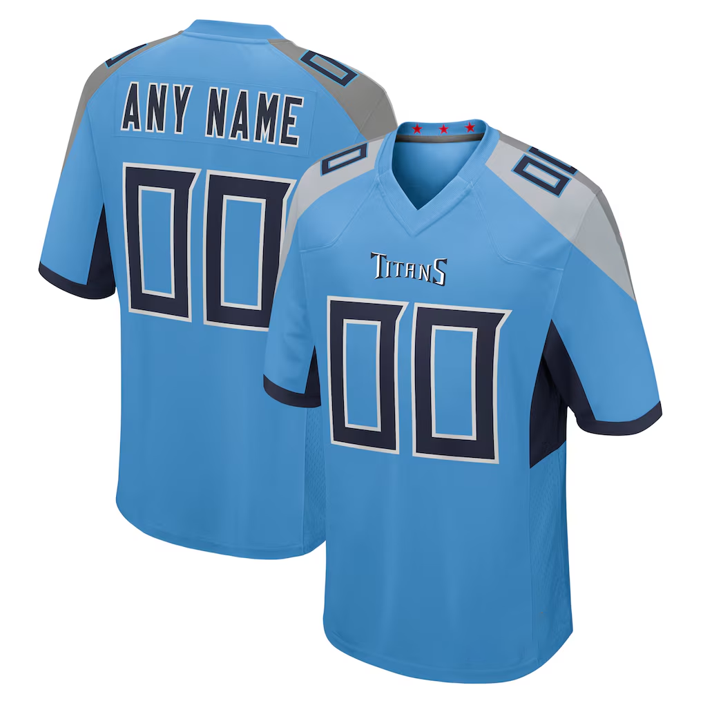 Rced Custom T.Titans Light Blue Alternate Game Stitched Jerseys