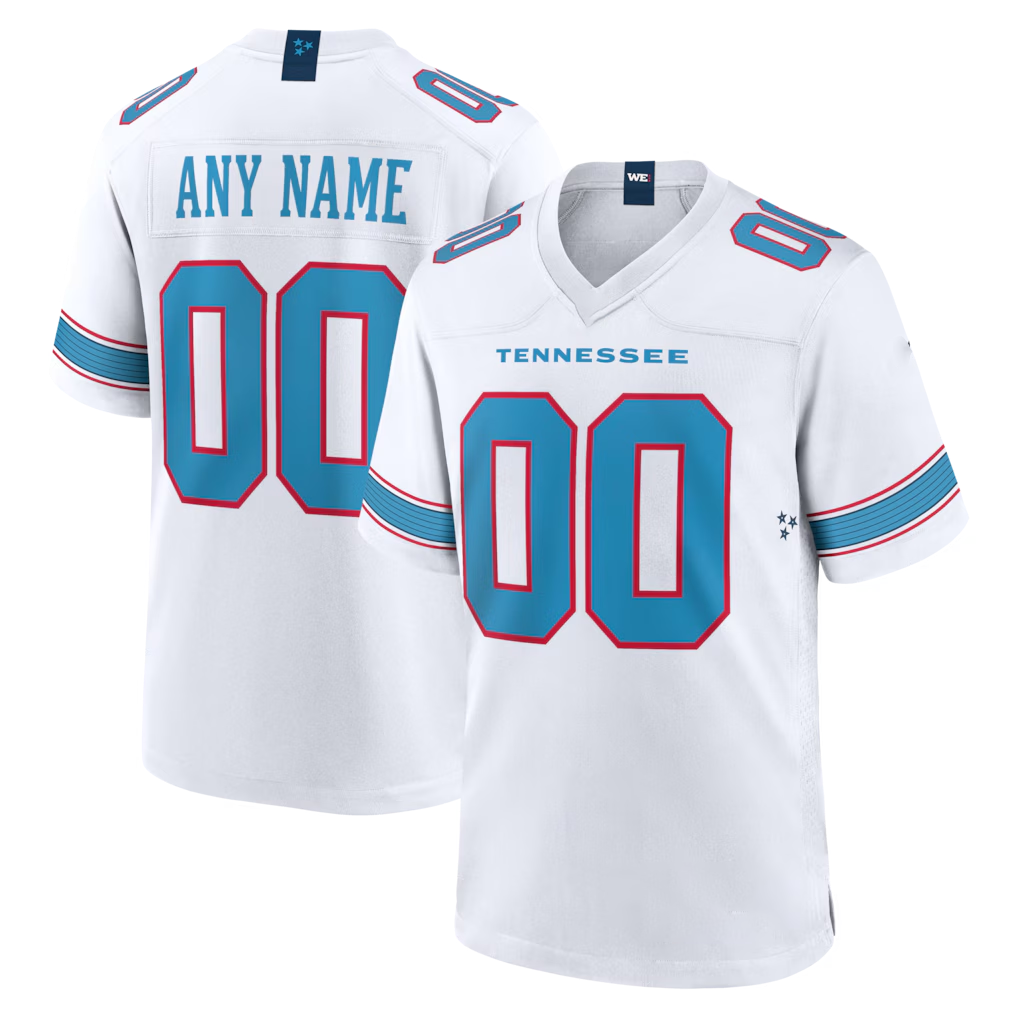 Rced Custom T.Titans White Game Stitched Jerseys