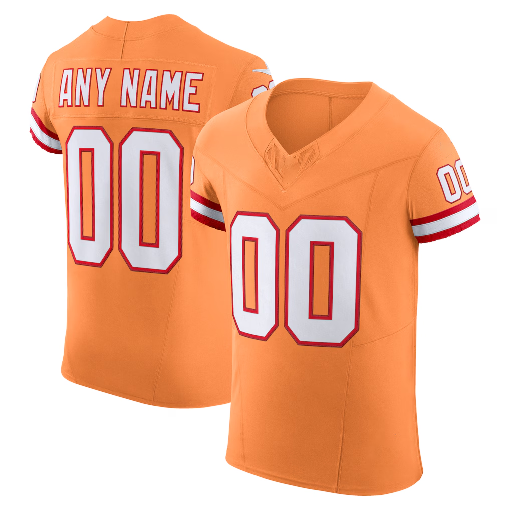Rced Custom TB.Buccaneers Orange Vapor F.U.S.E. Elite Stitched Jerseys