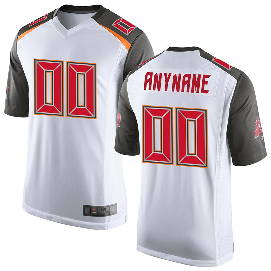 Rced Custom TB.Buccaneers White Game Stitched Jerseys