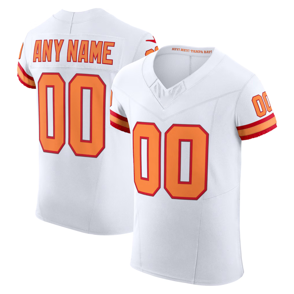 Rced Custom TB.Buccaneers White Vapor F.U.S.E. Elite Stitched Jerseys